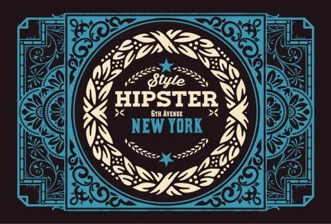 Retro logo template Stock Illustration