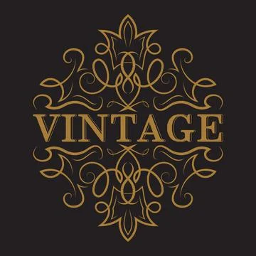 Retro logo template Stock Illustration