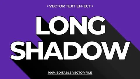 Retro Long Shadow Editable Text Effect Stock Illustration