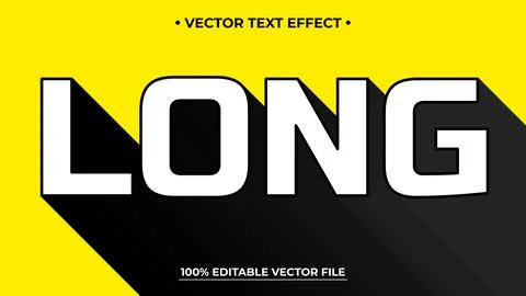 Retro Long Shadow Editable Text Effect 스톡 일러스트