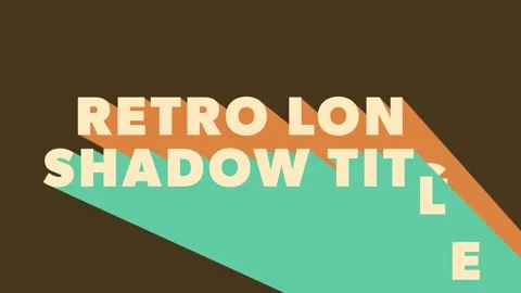 Retro Long Shadow Title Intro Stock After Effects