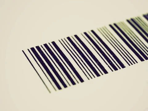 Retro look Bar code Vintage looking Detail of a bar code for product ident... 写真素材