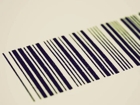 Retro look Bar code Vintage looking Detail of a bar code for product ident... Stock-Fotos