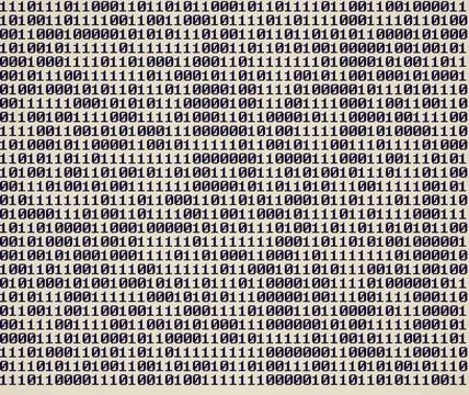 Retro look Binary Vintage looking Numeric binary sequence of 0 and 1 digit... Stock Photos