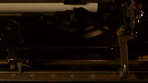Retro look of old typewriter with sound Stock Footage 85438969