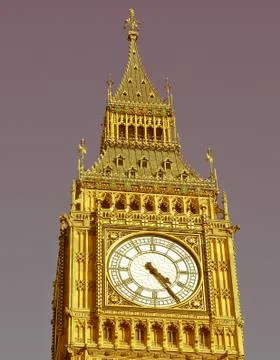 Retro looking big ben Stock Photos