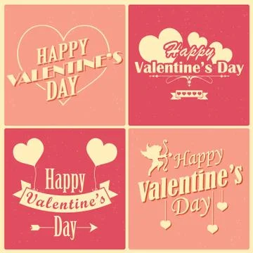 Retro Love Background Stock Illustration