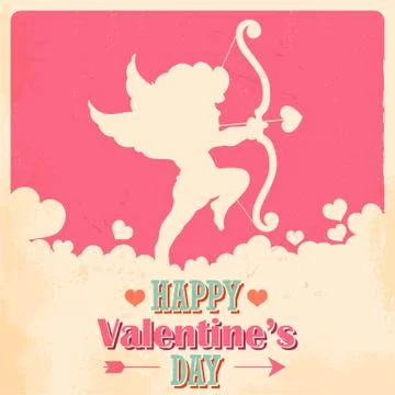 Retro Love Background Stock Illustration