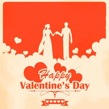 Retro Love Background Stock Illustration
