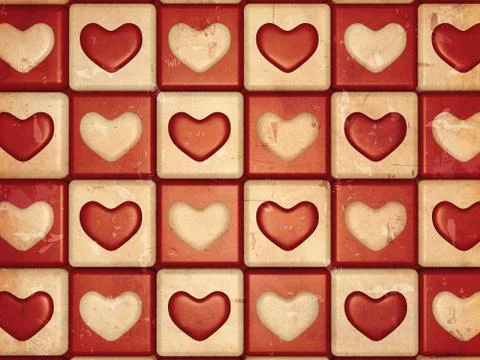Retro love background Stock Illustration