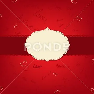 Retro love greeting card Stock Illustration