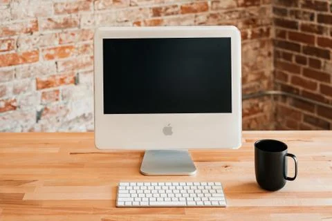 Retro Mac setup Foto stock
