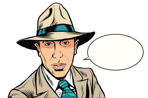 Retro mafia pop art vector Illustrazione stock