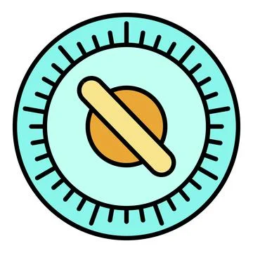 Retro manual timer icon color outline vector Stock Illustration