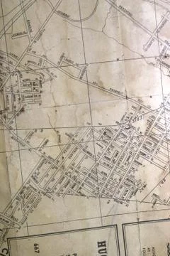 Retro map detail Stockfoto's