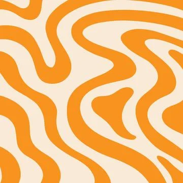 Retro Marble Background, Groovy 70s Wavy Pattern Stock Illustration