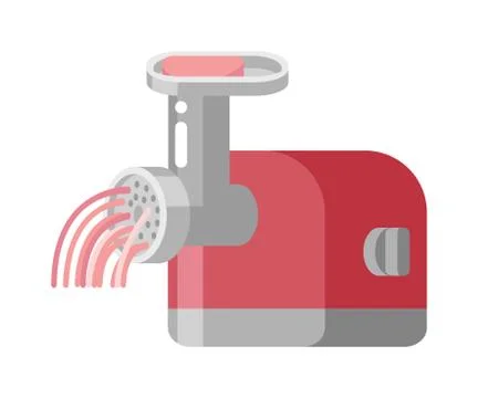 Retro meat grinder front view vector illustration Illustrazione stock