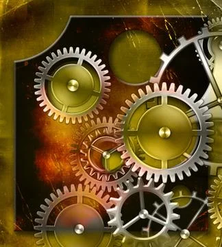 Retro mechanism Stock Illustration