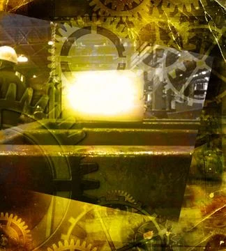 Retro mechanism Stock Illustration