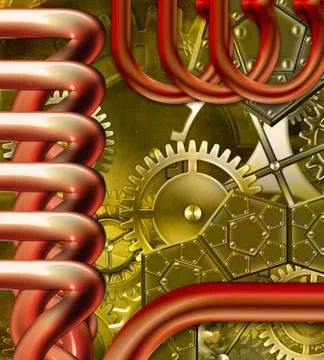 Retro mechanism Stock Illustration