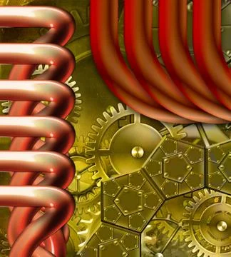 Retro mechanism Stock Illustration