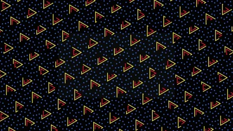 Retro Memphis Abstract Triangles Pattern Background Stock Footage 162515643