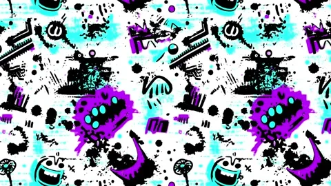 Retro Memphis Diagonal Dance – Seamless Animation Video stock 306455246