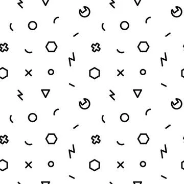 Retro memphis seamless pattern Stock Illustration