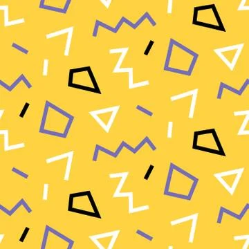 Retro memphis seamless pattern Stock Illustration