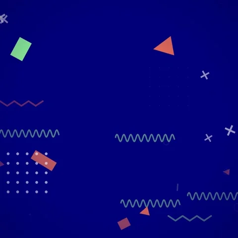 Retro Memphis Style Geometric Patterns, Abstract Memphis Design Elements on.. Vídeo Stock 346283725