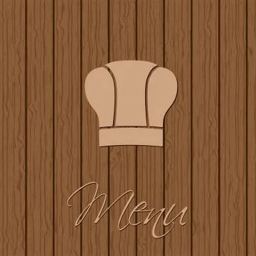 Retro menu design with chef hat Stock Illustration