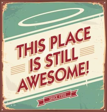 Retro metal sign or poster background Stock Illustration