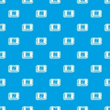 Retro microchip pattern vector seamless blue イラスト素材