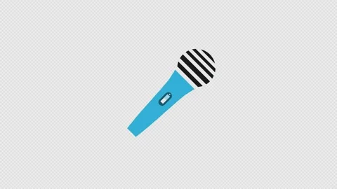 Retro Microphone concept icon animation with alpha channel Stock Footage 277180485
