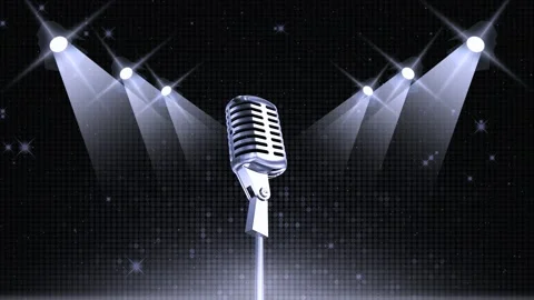 Retro Microphone Video stock 98556905