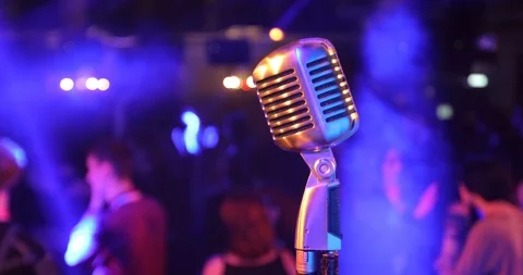 Retro microphone Stock Footage 103340590