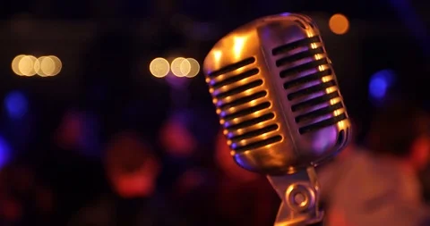 Retro microphone Stock Footage 103340790