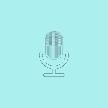 Retro microphone icon Stock Illustration