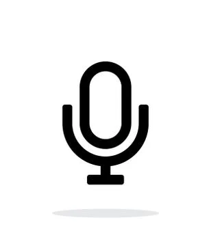 Retro microphone icon on white background. Stock-Illustration