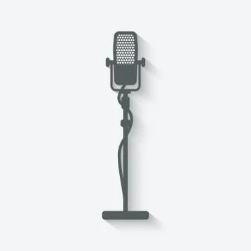 Retro microphone Stock Illustration