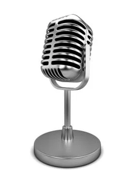 Retro microphone Stock Illustration