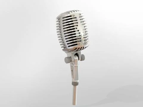 Retro microphone Stock Illustration