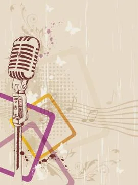 Retro microphone Stock Illustration
