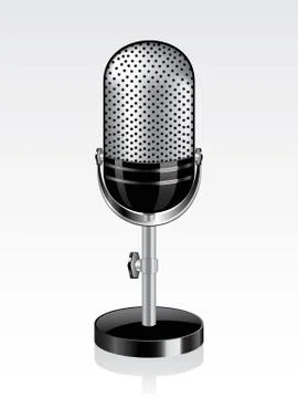 Retro microphone. Stock Illustration
