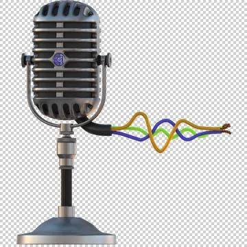 Retro microphone Stock Illustration