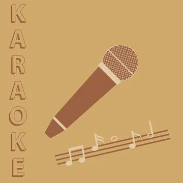Retro microphone karaoke, microphone icon Stock Illustration