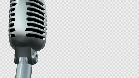 Retro Microphone Loop With Alpha Channel Видео 346740835
