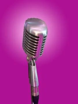 Retro microphone Stock Photos