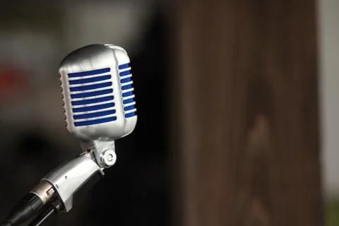 Retro Microphone Foto stock