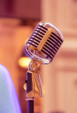 Retro microphone Stock Photos